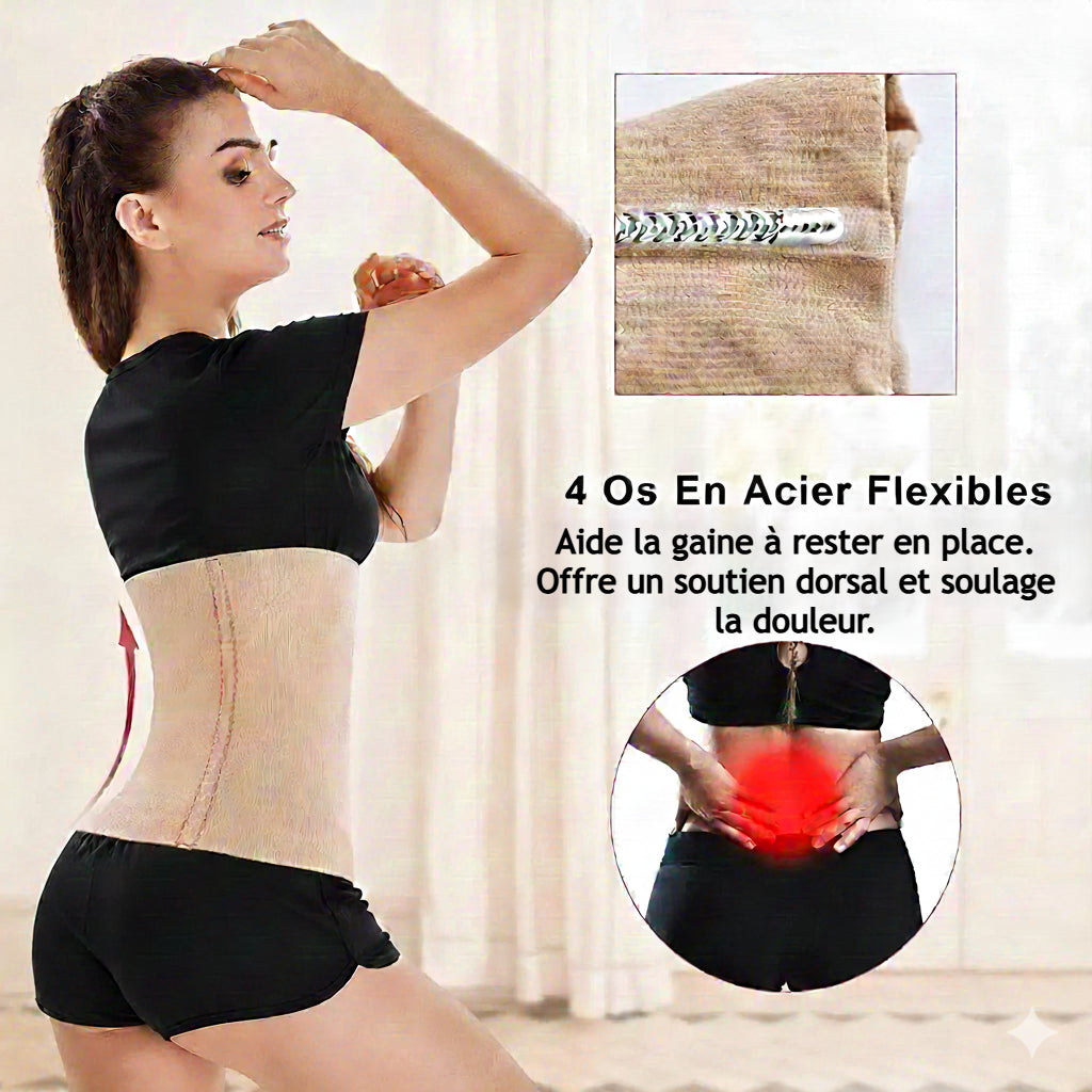 Gaine Post-Partum 2-en-1 – Ceinture de récupération, maintien du ventre et modelage de la taille