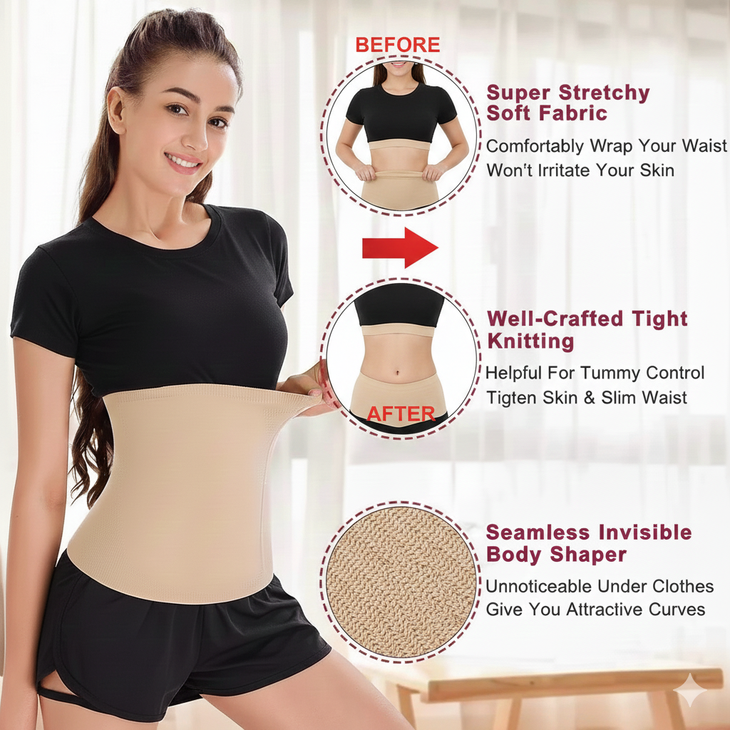Gaine Post-Partum 2-en-1 – Ceinture de récupération, maintien du ventre et modelage de la taille